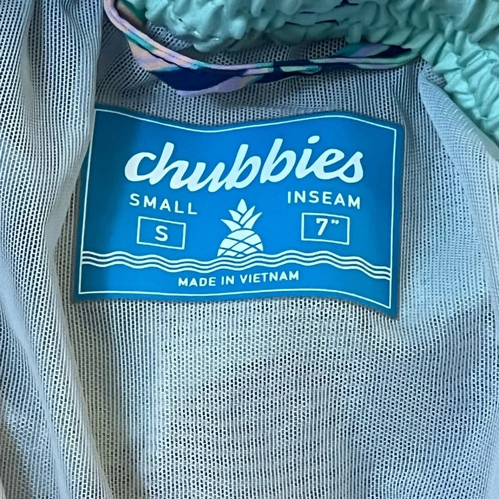 Chubbies The Night Faunas Swim Trunk Short 7” Tropical Beach Pool Liner Pockets